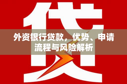 思茅外资银行贷款，优势、申请流程与风险解析