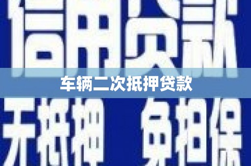 定南车辆二次抵押贷款