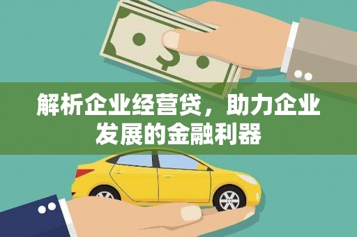 仁寿解析企业经营贷，助力企业发展的金融利器