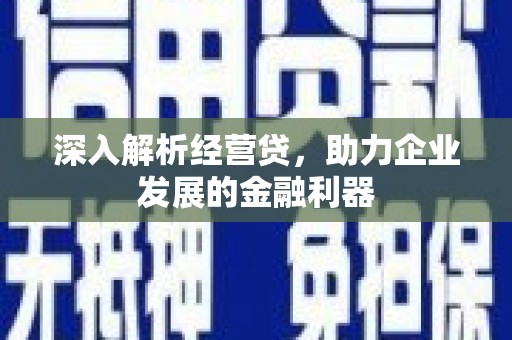 长垣深入解析经营贷，助力企业发展的金融利器