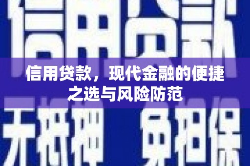 南关信用贷款，现代金融的便捷之选与风险防范