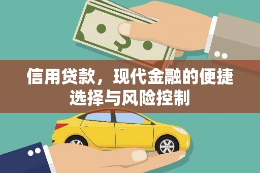 安福信用贷款，现代金融的便捷选择与风险控制
