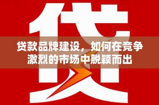 临江贷款品牌建设，如何在竞争激烈的市场中脱颖而出