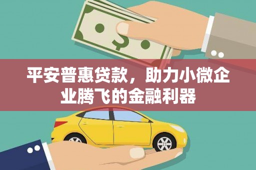 黎川平安普惠贷款，助力小微企业腾飞的金融利器