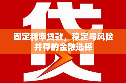 郧西固定利率贷款，稳定与风险并存的金融选择