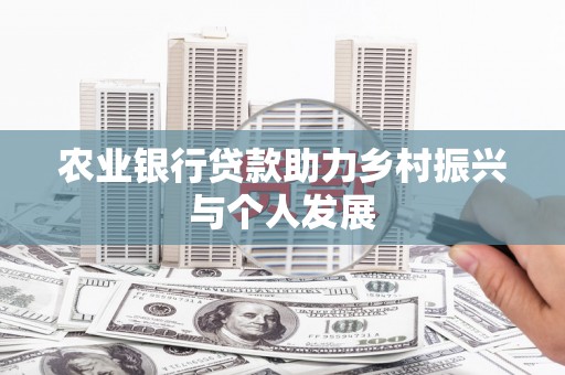 阳西农业银行贷款助力乡村振兴与个人发展