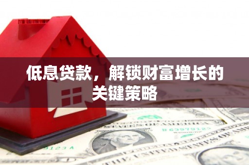 临江低息贷款，解锁财富增长的关键策略