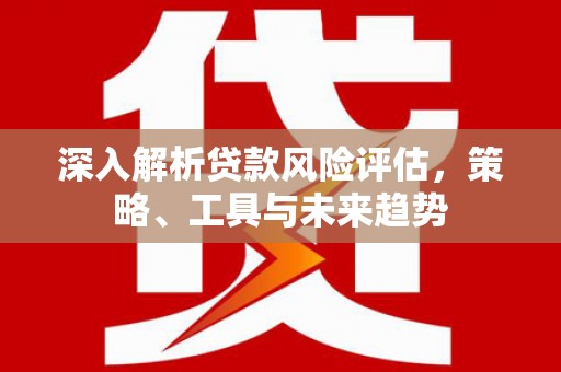 南京深入解析贷款风险评估，策略、工具与未来趋势