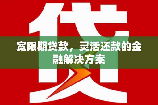瀍河宽限期贷款，灵活还款的金融解决方案
