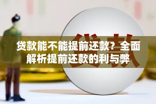 成功贷款能不能提前还款？全面解析提前还款的利与弊