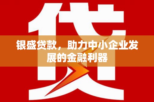 柳江银盛贷款，助力中小企业发展的金融利器