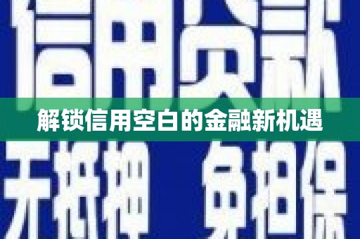 雨花解锁信用空白的金融新机遇